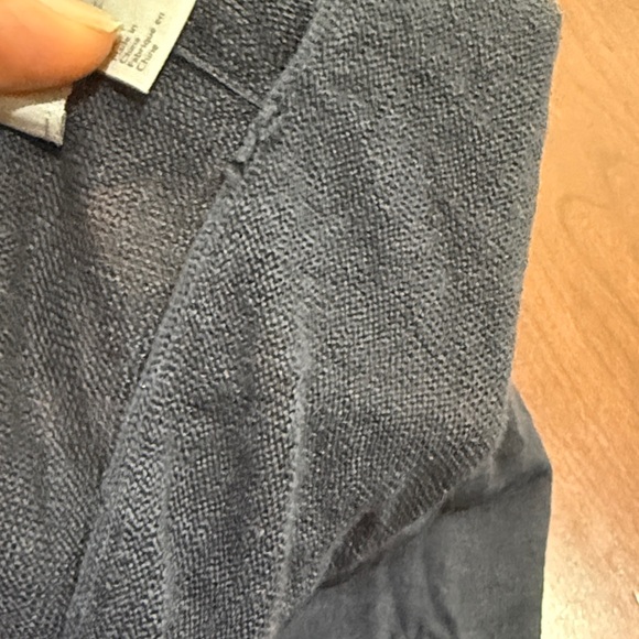 COS 💯 linen Lagenlook natural fiber Deep Blue Long Sleeve Tee sweater - Picture 6 of 6